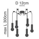 SE21-BL-4-BL6 ADEPT TUBE Black Pendant+