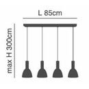 SE21-NM-4-4NM-MS2 ADEPT TUBE Nickel Matt Pendant Black Metal Shade+