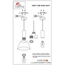 SE21-NM-4-MS3 ADEPT TUBE Nickel Matt Pendant Black Metal Shade+