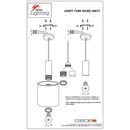 SE21-NM-4-NM2-SH1 ADEPT TUBE Nickel Matt Pendant White Fabric Shade+
