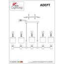 SE21-NM-120-SH1 ADEPT NICKEL MATT PENDANT+