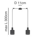 SE21-NM-4-NM2-SH1 ADEPT TUBE Nickel Matt Pendant White Fabric Shade+
