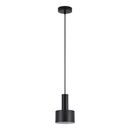 SE21-BL-4-MS1 ADEPT TUBE Black Pendant Black Metal Shade+