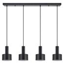 SE21-BL-4-4BL-MS1 ADEPT TUBE Black Pendant Black Metal Shade+