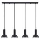SE21-BL-4-4BL-MS3 ADEPT TUBE Black Pendant Black Metal Shade+