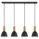 SE21-GM-4-4BL-MS2 ADEPT TUBE Gold Matt Pendant Black Metal Shade+