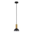 SE21-GM-4-MS3 ADEPT TUBE Gold Matt Pendant Black Metal Shade+