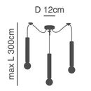 SE21-NM-5-NM3 ADEPT TUBE NICKEL MAT Nickel Matt Pendant+