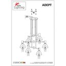 SE21-BL-100-MS3 ADEPT PENDANT Black Metal Pendant Black Metal Shade+