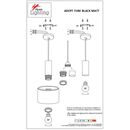 SE21-BL-4-5BL-MS1 ADEPT TUBE Black Pendant Black Metal Shade+