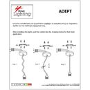 SE21-NM-4-NM1W-MS1 ADEPT TUBE Nickel Matt Wall Lamp Black Metal Shade+