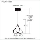 SE LED 25  MIRABELLA BLACK PENDANT 22W 3CCT 2 YEARS WARRANTY