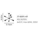 Kq 2629/6 Gwen Black Pendant δ4