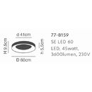 Se led 60 Amaya Ceiling Brushed Gold δ3