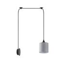 Se21-bl-b10-Bl1w-sh2 Adept Pendant Grey Fabric Wall Lamp +