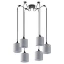 Se21-bl-b10-bl6-sh2 Adept Pendant Grey Shade Pendant +
