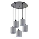 Se21-bl-b10-bl5-sh2 Adept Pendant Grey Shade Pendant+