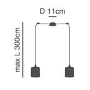 Se21-bl-b10-bl2-sh1 Adept Pendat White Shade Pendant+