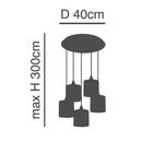 Se21-bl-b10-bl5-sh1 Adept Pendant White Shade Pendant+