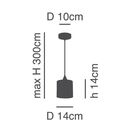 Se21-bl-b10-sh3 Adept Pendant Brown Shade Pendant+