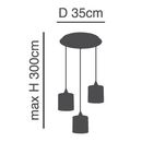 Se21-bl-b10-bl3-sh3 Adept Pendant Brown Shade Pendant+