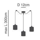 Se21-bl-b10-bl3-sh2 Adept Pendant Grey Shade Pendanr+
