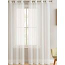 Κουρτίνα με Τρουκς 140x260 Bele White