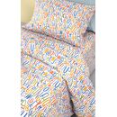 Σετ 2τμχ Παιδική Παπλωματοθήκη Letters Multi 165x225 guy Laroche  100% Cotton