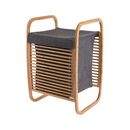 Estia Καλαθι Απλυτων Bamboo με Θηκη Πολυεστερα 40x35x60.5cm