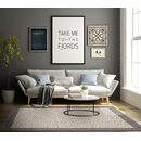 Χαλι Ethnik  9825d Grey-Ecru - 160x230   με το Mέτρο