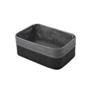 Estia Καλαθι Οργανωσης Bamboo Essentials 30x25cm me Επενδυση Μαυρο