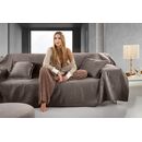Σετ 2τμχ. Ριχτάρι Avon Choco 170x350 με Διακοσμητικό Μαξιλαράκι 45x45 guy Laroche  100% Polyester
