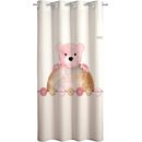Παιδική & Βρεφική Κουρτίνα Soft-Touch Teddy Rose με Τρουκς 160x240 Saint Clair Rose 100% Πολυεστέρας