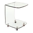 Glasser Trolley Τραπεζάκι Βοηθητικό, Διάφανο Γυαλί 10mm (Συσκ.2)