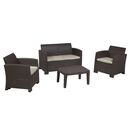 Savanna set Σαλόνι Κήπου Βεράντας  K/d,  pp-uv Καφέ Μαξιλάρια Grey-White