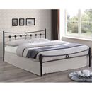 Dugan Κρεβάτι Διπλό, για Στρώμα 140x190cm, Μέταλλο Βαφή Μαύρo