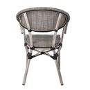 Costa Πολυθρόνα Dining Αλουμινίου, Απόχρωση Antique Grey - Textilene Μπεζ