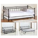 Marin Daybed Κρεβάτι (90x190) + Βοηθητικό Κρεβάτι (85x185) Μέταλλο Βαφή Μαύρο