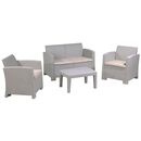 Savanna set Σαλόνι Κήπου Βεράντας K/d, pp-uv Sand Grey Μαξιλάρια Μπεζ