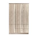 Closet Ντουλάπα Τετράφυλλη, 5 Ράφια, 2 Συρτάρια, Θέσεις για Κρεμάστρες, Απόχρωση Sonoma