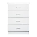 Drawer Συρταριέρα με 4 Συρτάρια, Απόχρωση Άσπρο