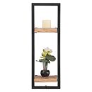 Lizard Frame Ράφι Μέταλλο Βαφή Μαύρο, Ξύλο Ακακία Φυσικό