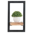 Lizard Frame Ράφι Μέταλλο Βαφή Μαύρο, Ξύλο Ακακία Φυσικό