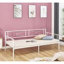 Queen Daybed Κρεβάτι Μέταλλο Βαφή Άσπρο