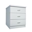 Drawer Συρταριέρα με 3 Συρτάρια, Απόχρωση Άσπρο