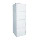 Closet Ντουλάπι Βοηθητικό Τετράφυλλο, Απόχρωση Άσπρο