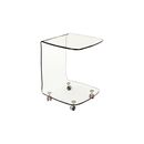 Glasser Trolley Τραπεζάκι Βοηθητικό, Διάφανο Γυαλί 10mm