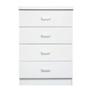 Drawer Συρταριέρα με 4 Συρτάρια, Απόχρωση Άσπρο