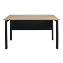 Unit Γραφείο Μέταλλο Βαφή Μαύρο, Melamine Απόχρωση Sonoma