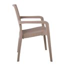 Lora Πολυθρόνα Κήπου Στοιβαζόμενη, pp (Rattan Look) Απόχρωση Cappuccino